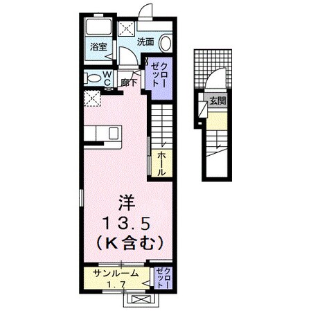 菫（すみれ）２ｎｄの物件間取画像